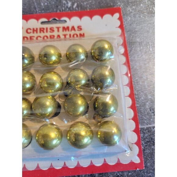 Yellow Mini golden blown glass ornament set - Picture 3 of 4